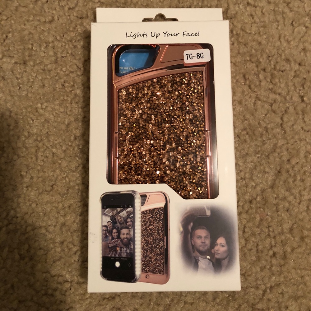Rhinestone light up iPhone 8 case